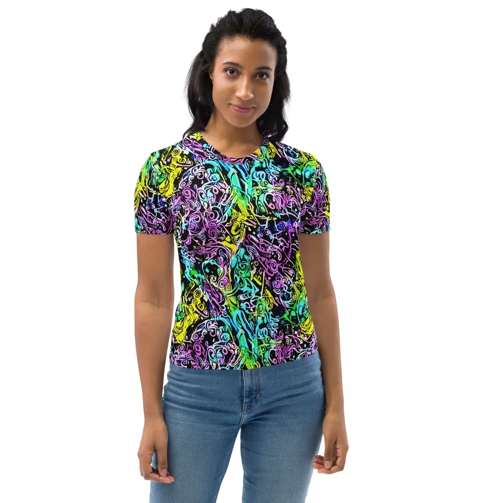 Psychic Graffiti on Women's Crew Neck T-Shirt — Front