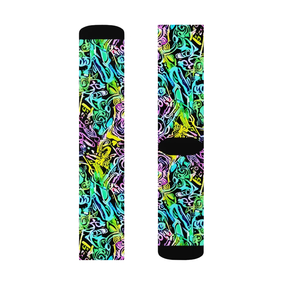 Psychic Graffiti on Socks — Right Sock