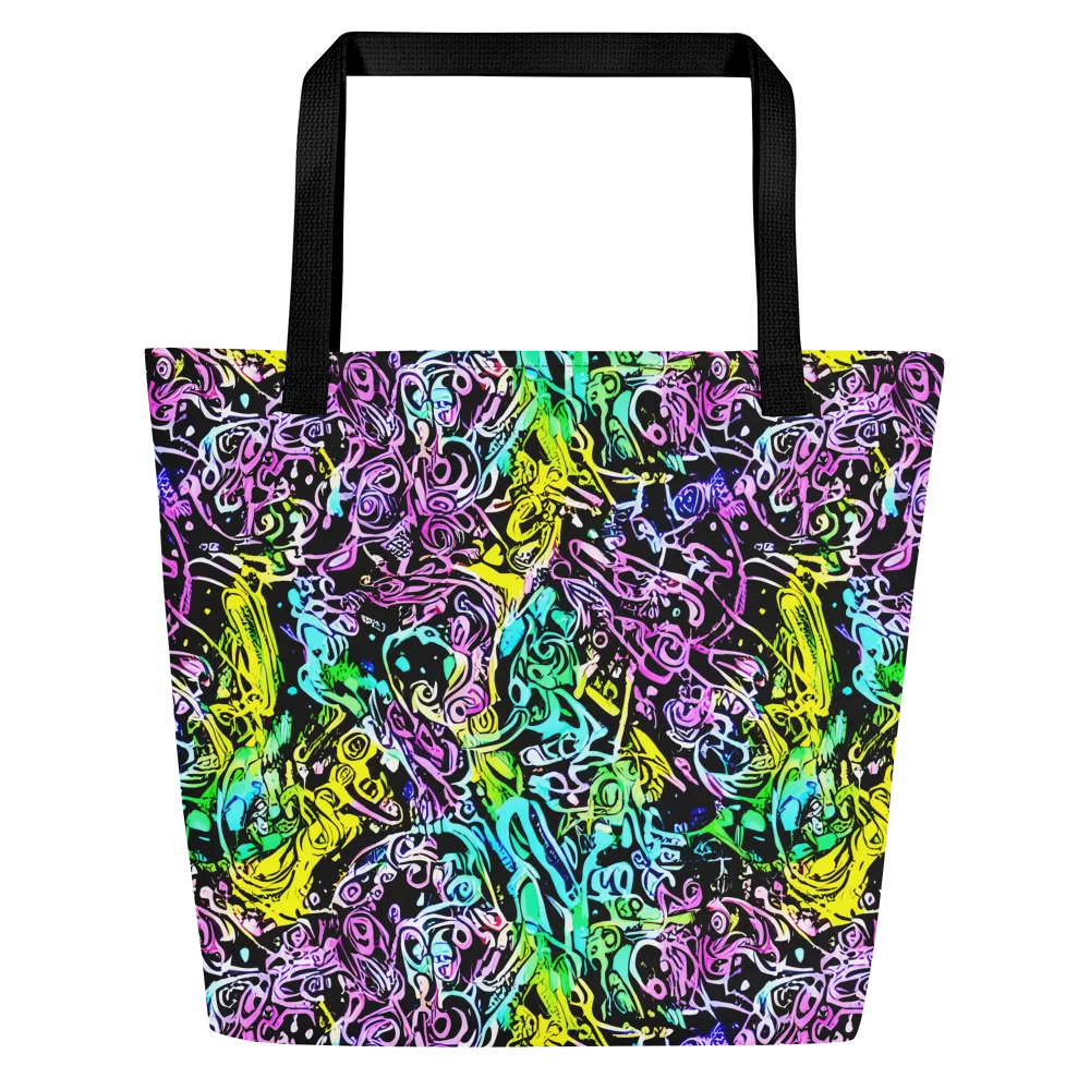 Psychic Graffiti on Large Tote Bag W/ Pocket — Front