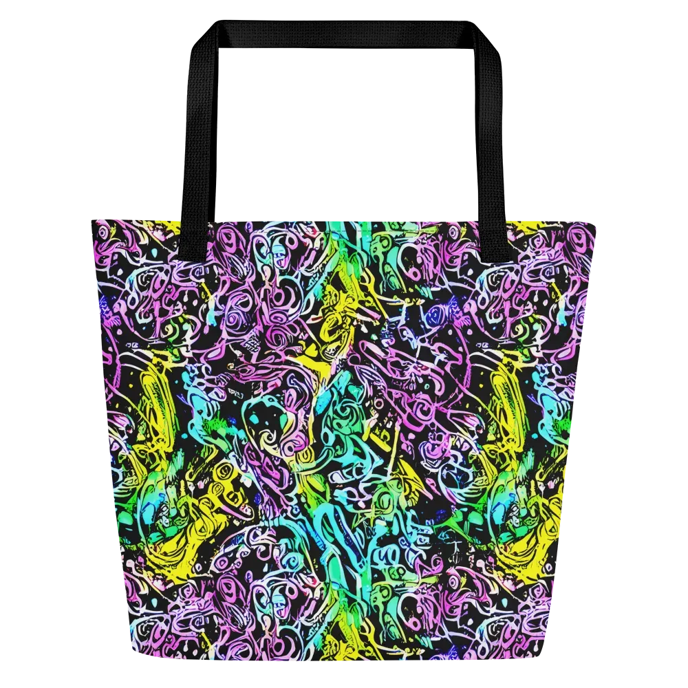 Psychic Graffiti on Large Tote Bag W/ Pocket — Front