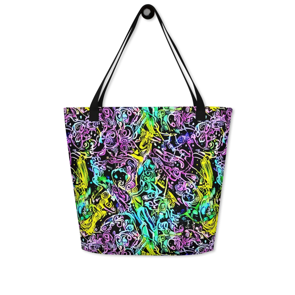 Psychic Graffiti on Large Tote Bag W/ Pocket — Front