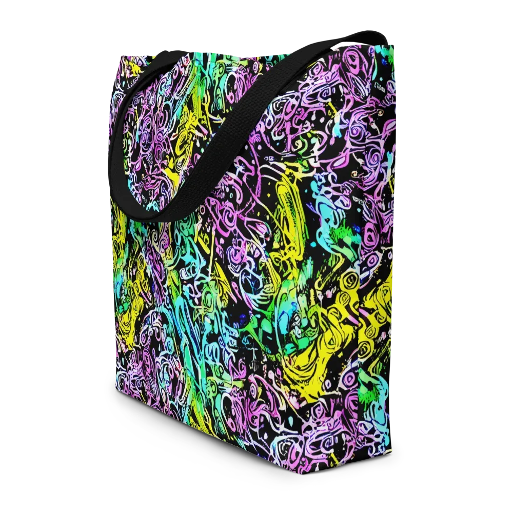 Psychic Graffiti on Large Tote Bag W/ Pocket — Front