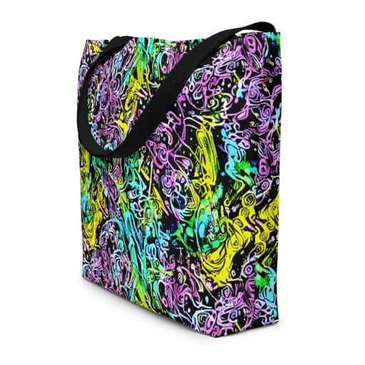 Psychic Graffiti on a Large Tote Bag W/ Pocket