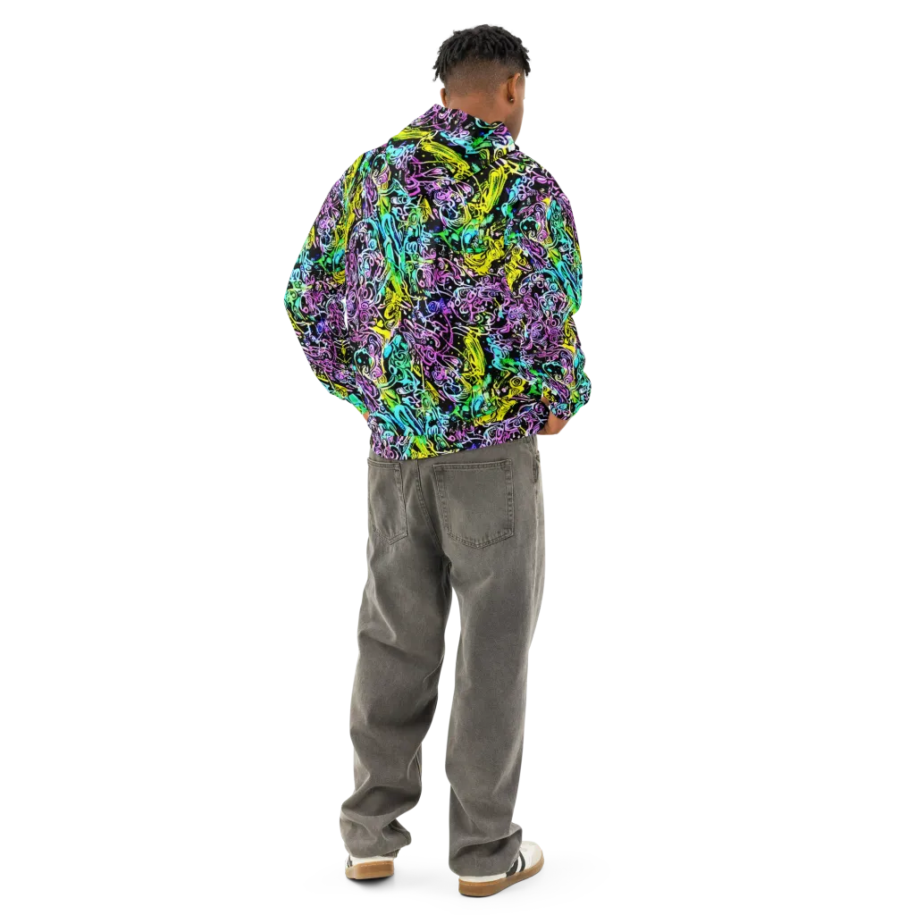 Psychic Graffiti on Cotton Hoodie — Back