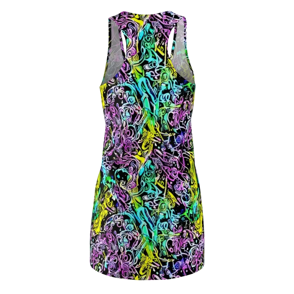 Psychic Graffiti on Racerback Dress — Back