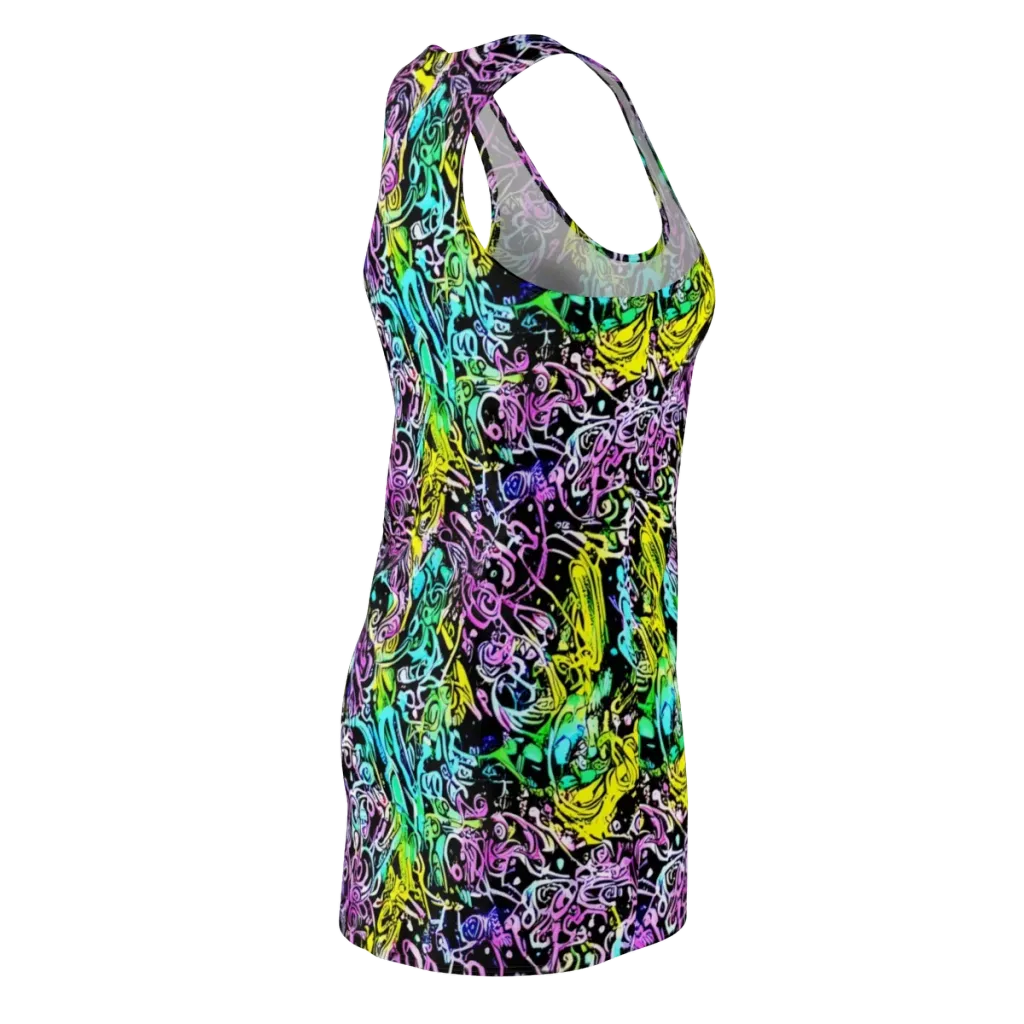 Psychic Graffiti on Racerback Dress — Back Side
