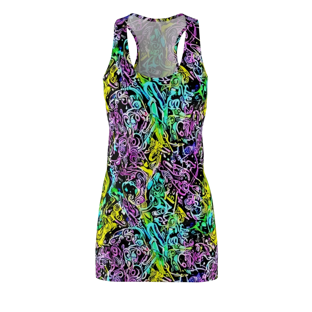 Psychic Graffiti on Racerback Dress — Front