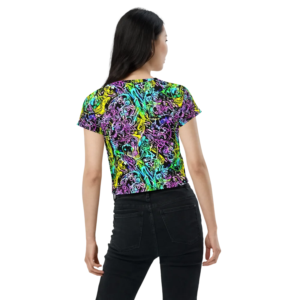 Psychic Graffiti on Crop Tee — Back