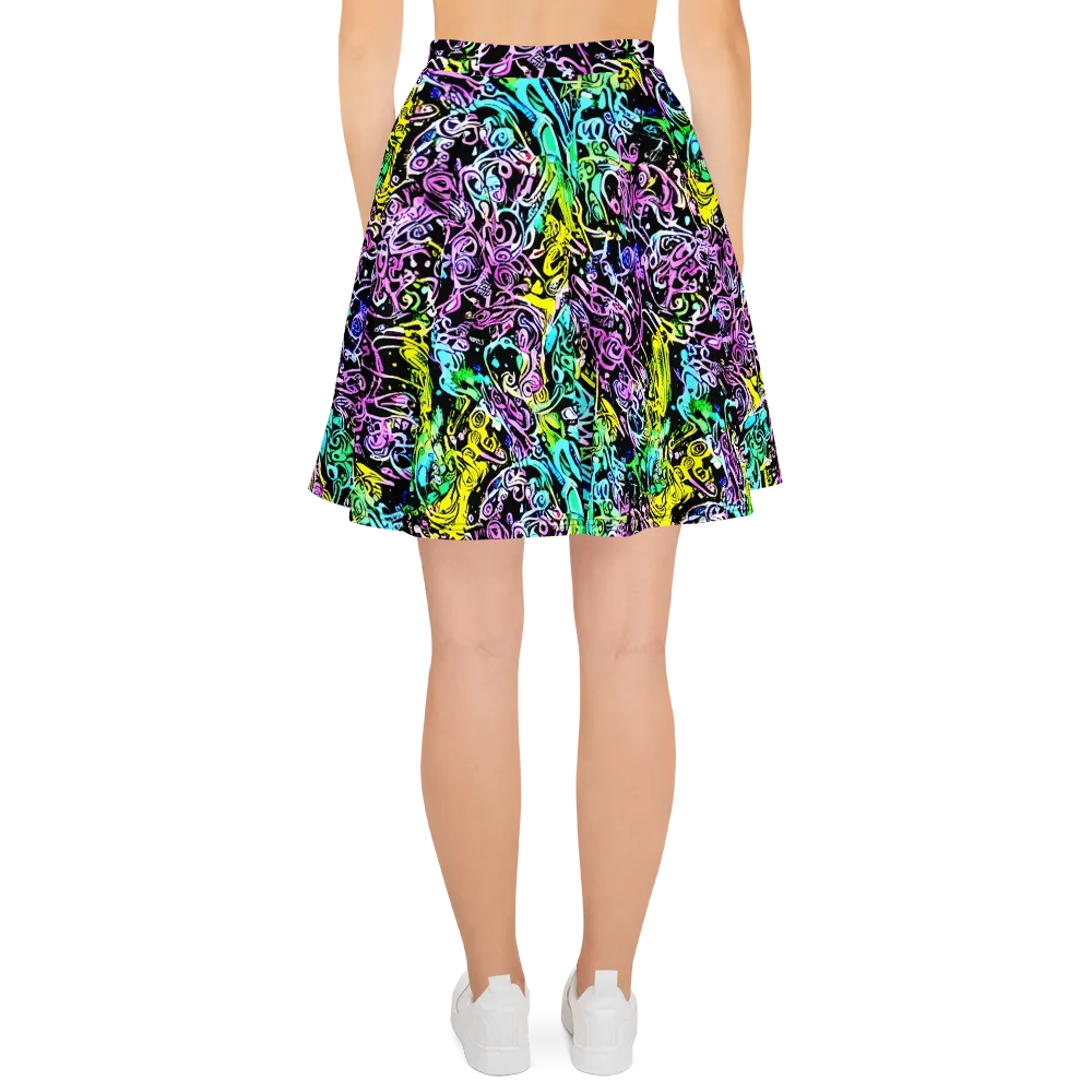 Psychic Graffiti on Skater Skirt — Back