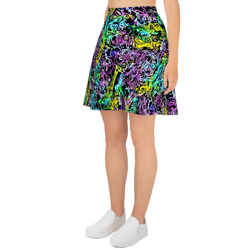Psychic Graffiti on Skater Skirt — Left