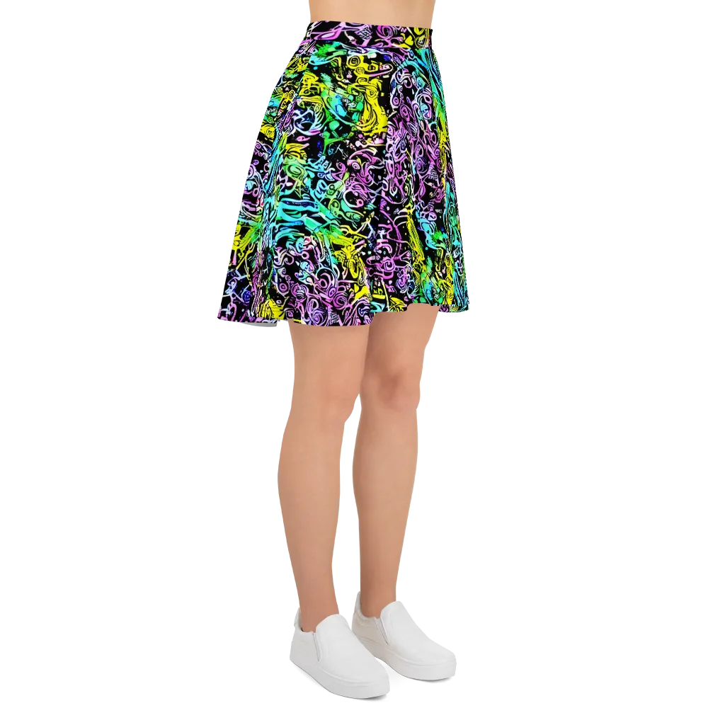 Psychic Graffiti on Skater Skirt — Right