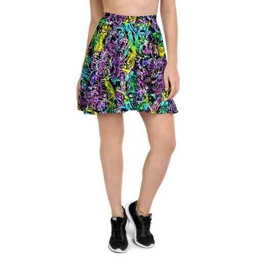 Psychic Graffiti on a Skater Skirt