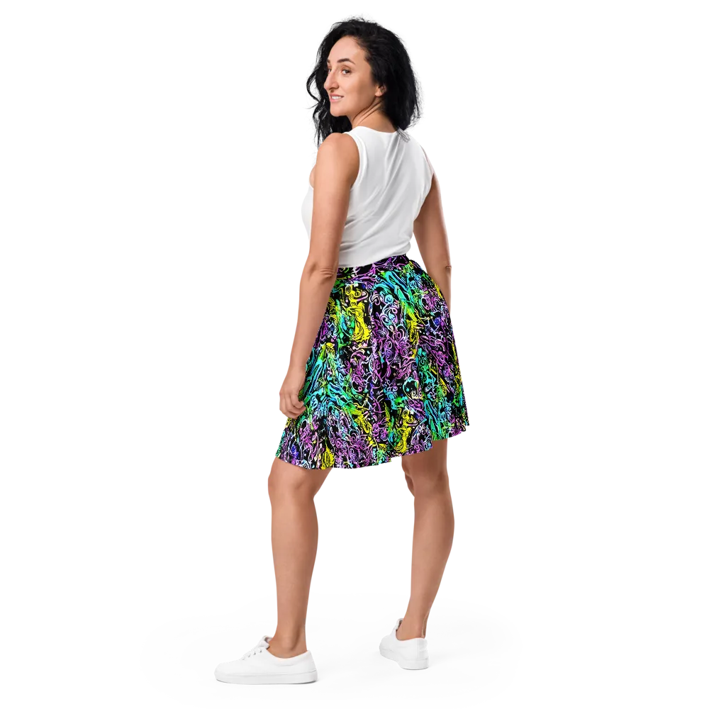 Psychic Graffiti on Skater Skirt — Back