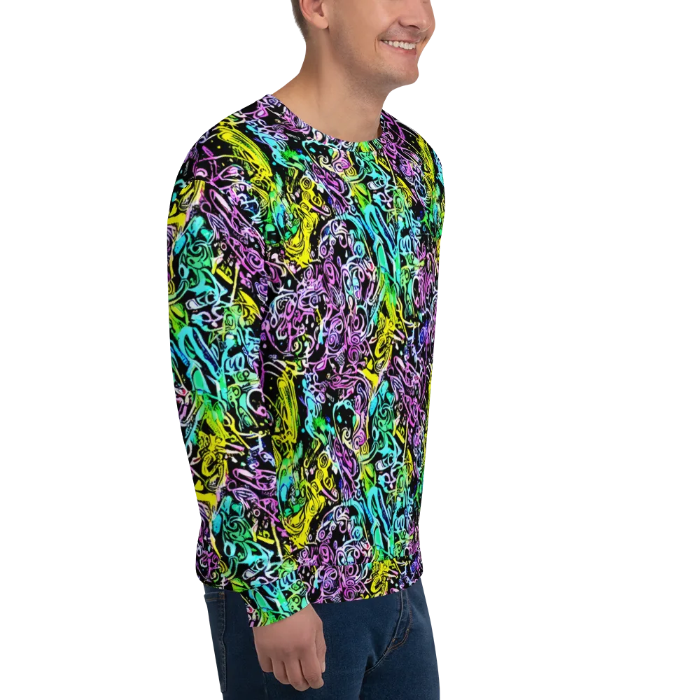 Psychic Graffiti on Sweatshirt — Right Front