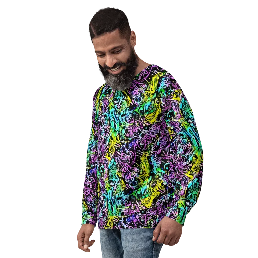 Psychic Graffiti on Sweatshirt — Left Front