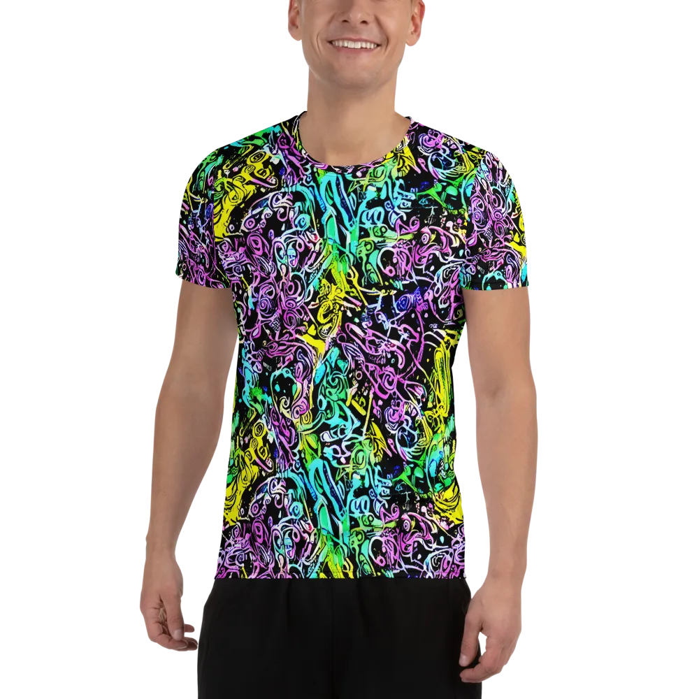 Psychic Graffiti on Men's Athletic T-Shirt — Front
