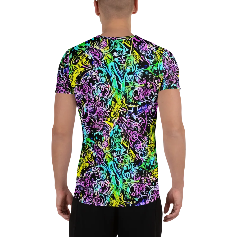 Psychic Graffiti on Men's Athletic T-Shirt — Back