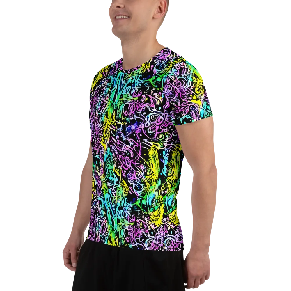 Psychic Graffiti on Men's Athletic T-Shirt — Left