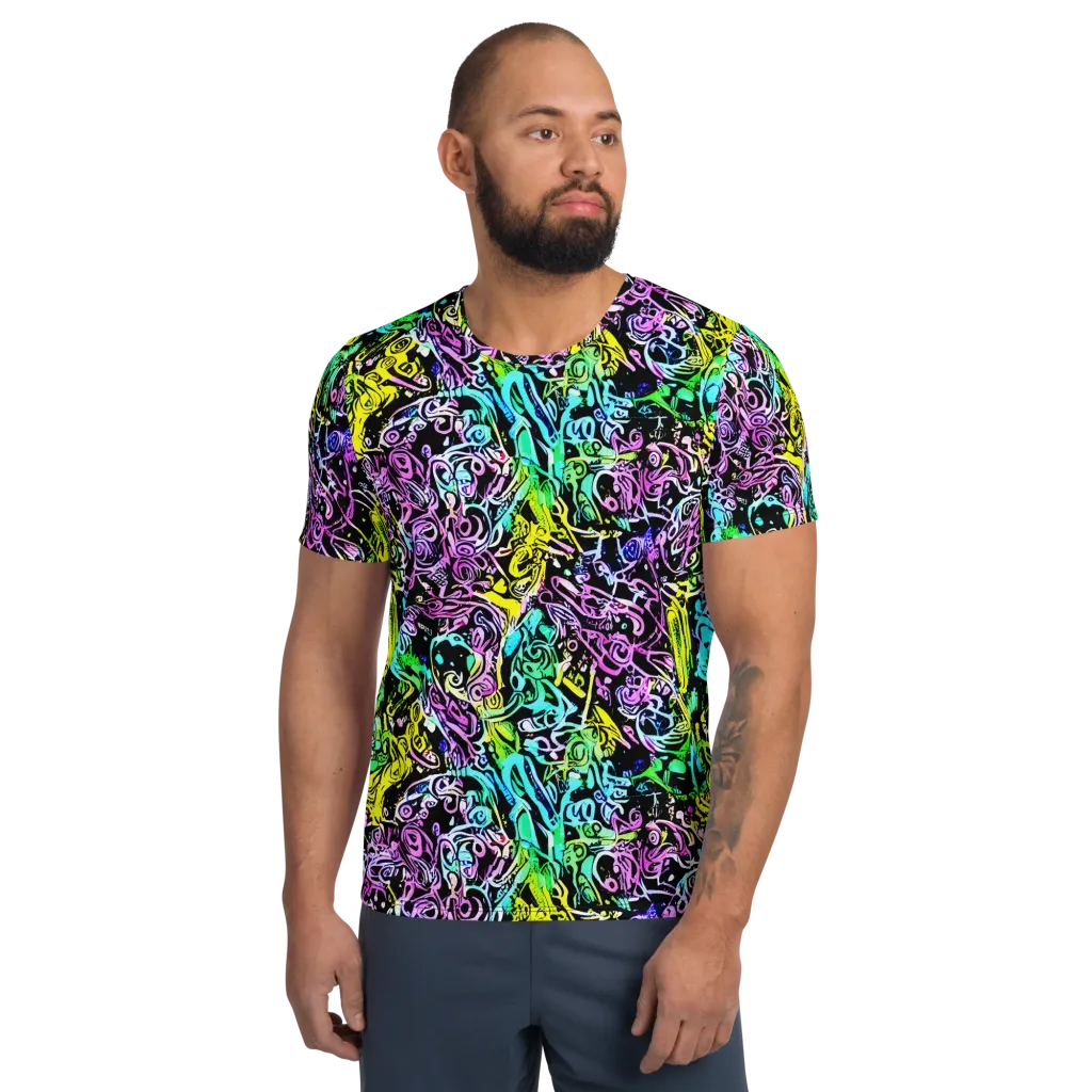 Psychic Graffiti on Men's Athletic T-Shirt — Front