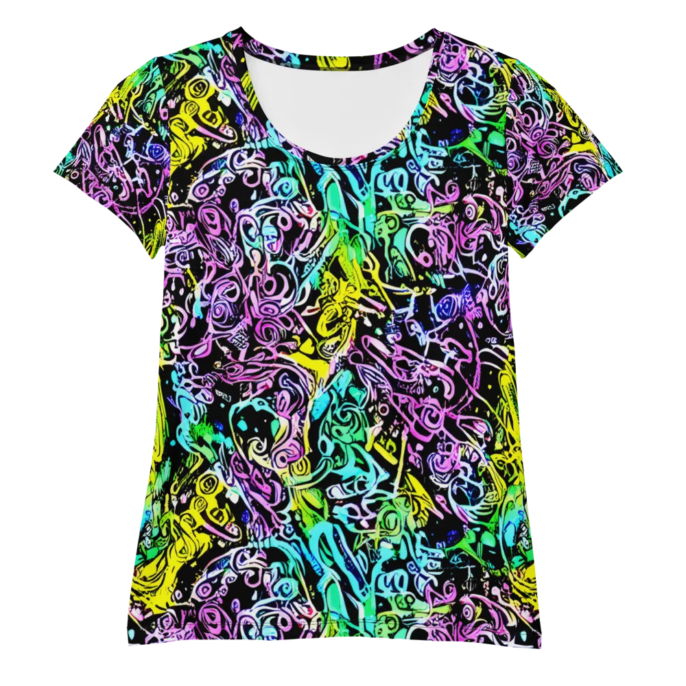 Psychic Graffiti on Women's Athletic T-Shirt — Front