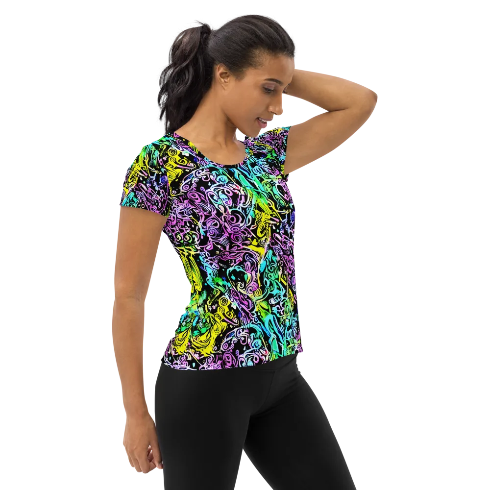 Psychic Graffiti on Women's Athletic T-Shirt — Right