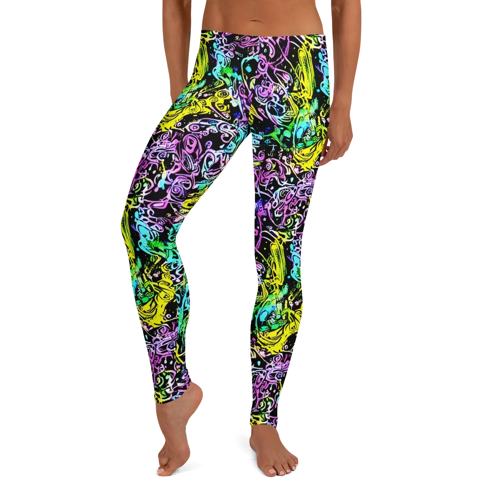 Psychic Graffiti on Leggings — Front