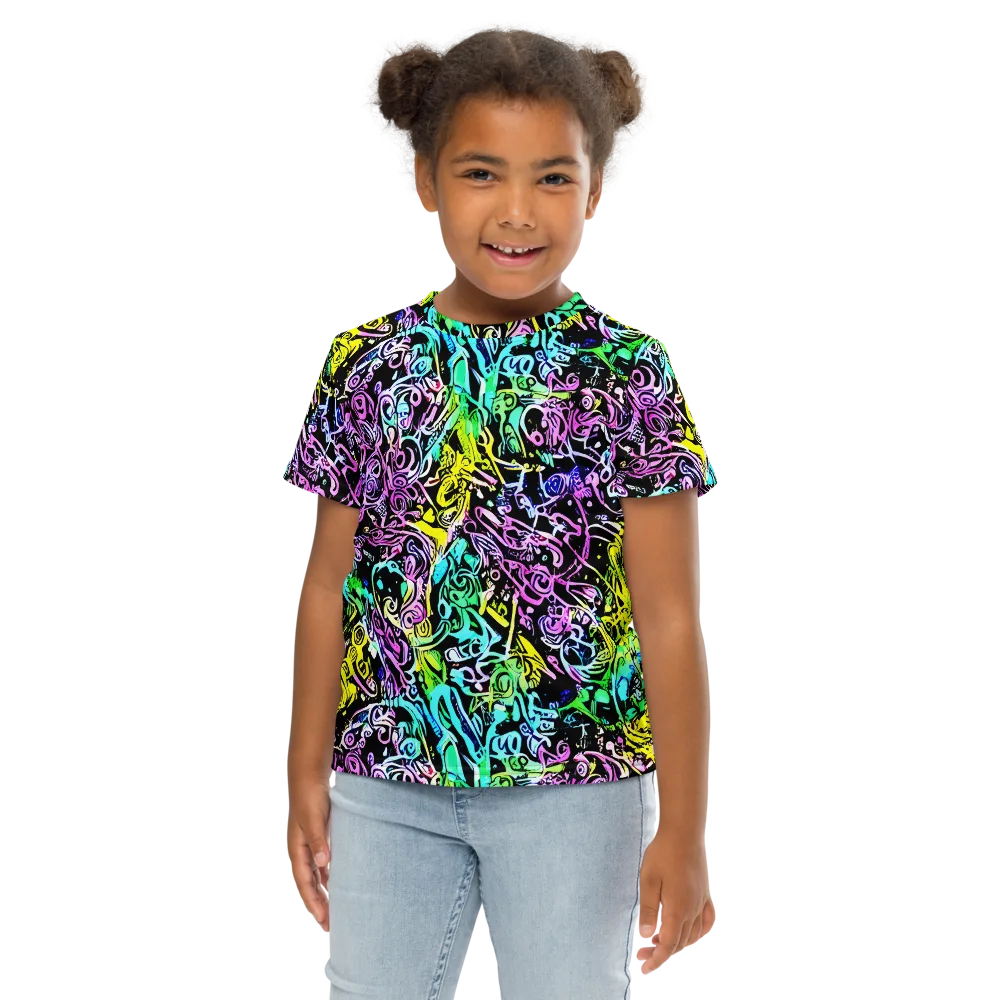 Psychic Graffiti on Kids Crew Neck T-Shirt — Front