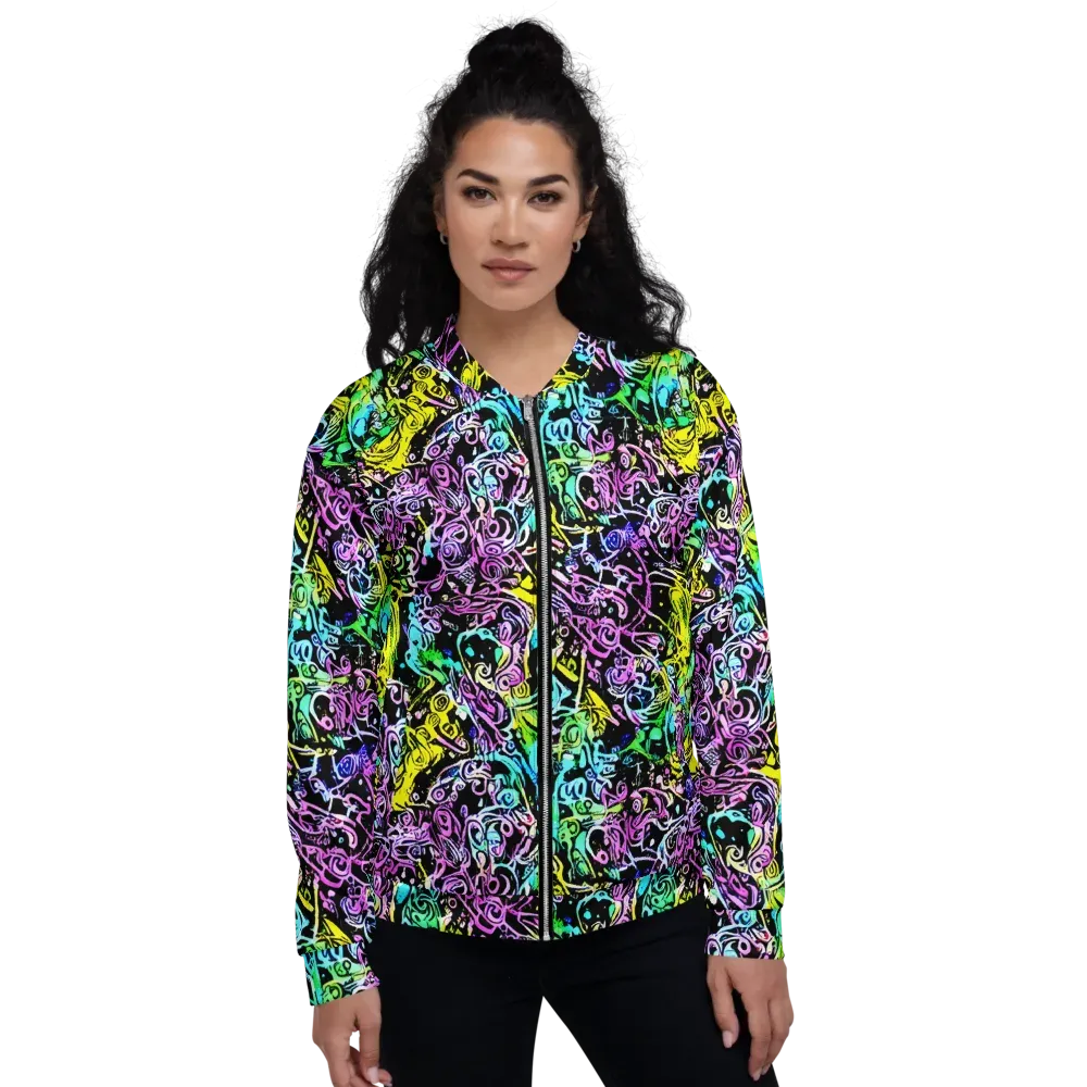 Psychic Graffiti on Bomber Jacket — Front