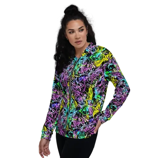 Psychic Graffiti on a Bomber Jacket