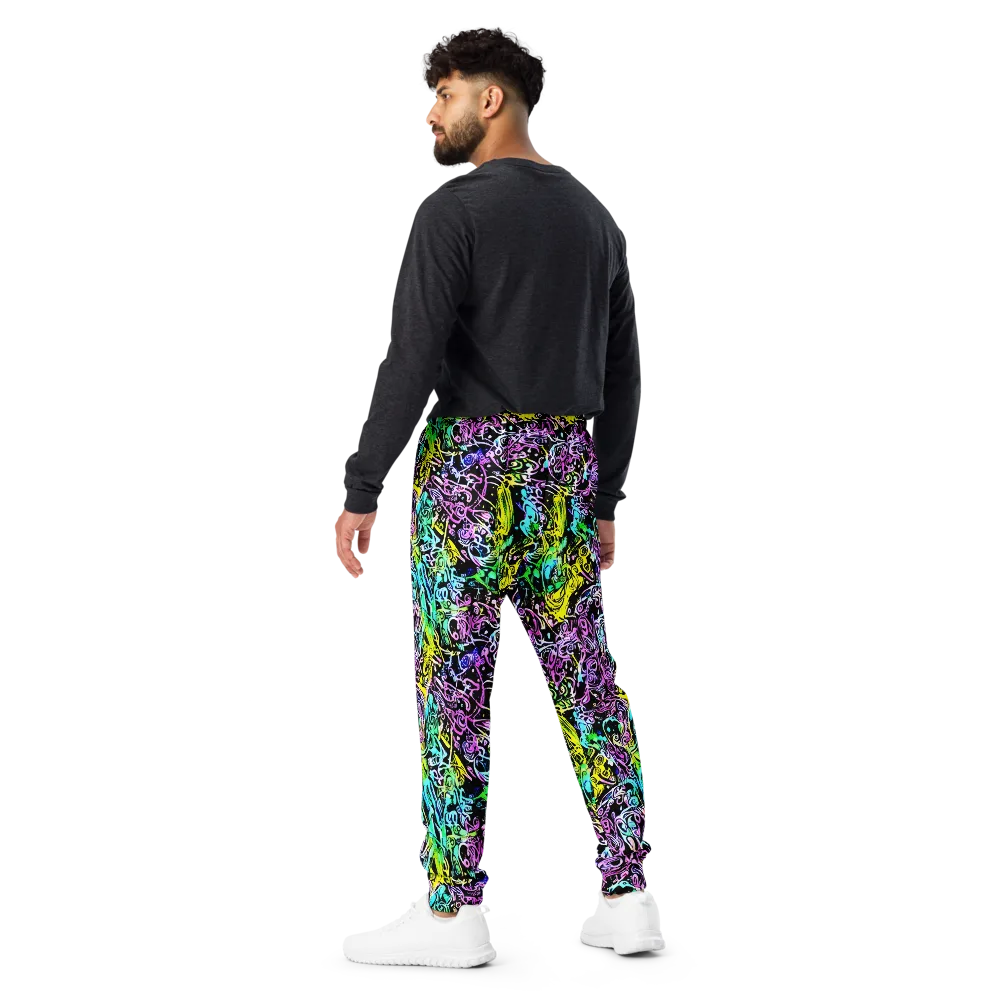 Psychic Graffiti on Men's Joggers — Back