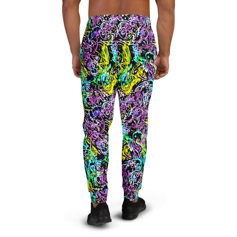 Psychic Graffiti on Men's Joggers — Back