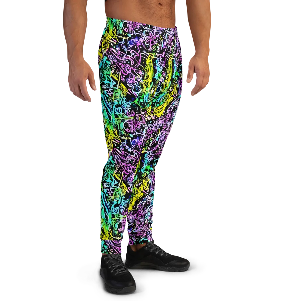 Psychic Graffiti on Men's Joggers — Right