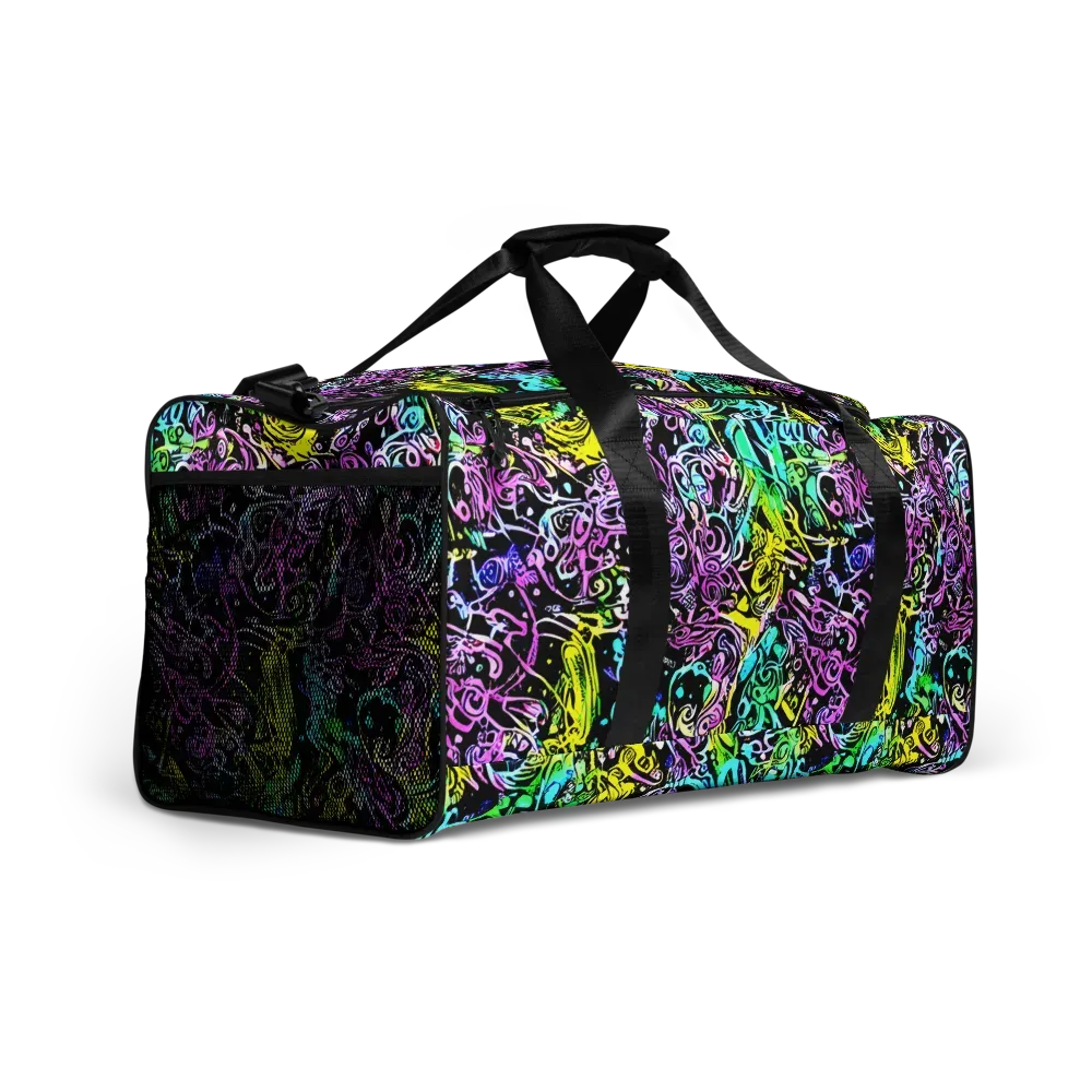 Psychic Graffiti on Duffle Bag — Right Front