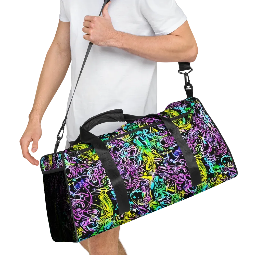 Psychic Graffiti on Duffle Bag — Right Front