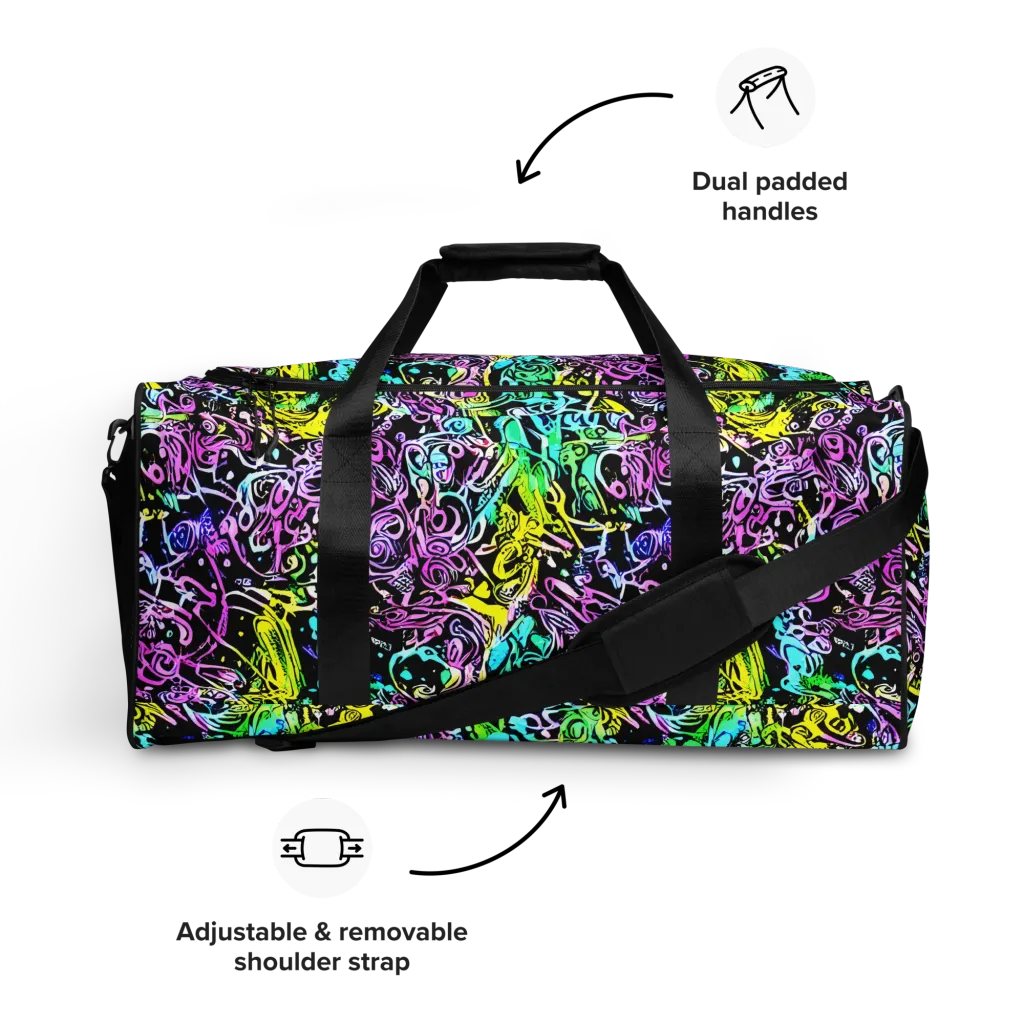 Psychic Graffiti on Duffle Bag — Front