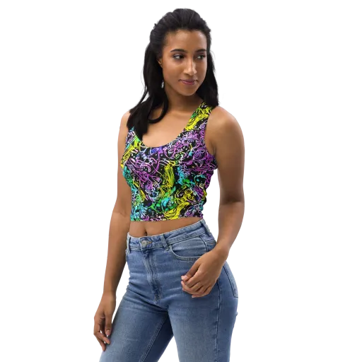 Psychic Graffiti on a Crop Top