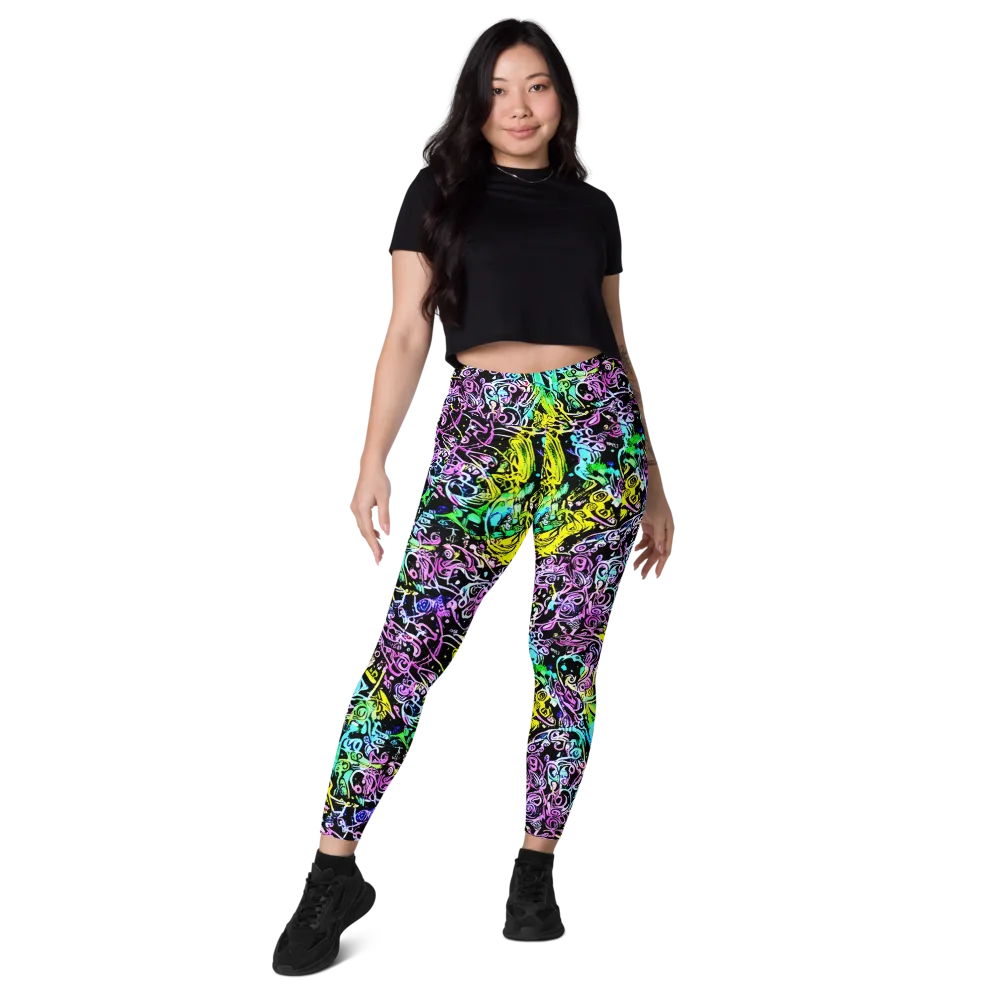 Psychic Graffiti on Leggings with Pockets — Front