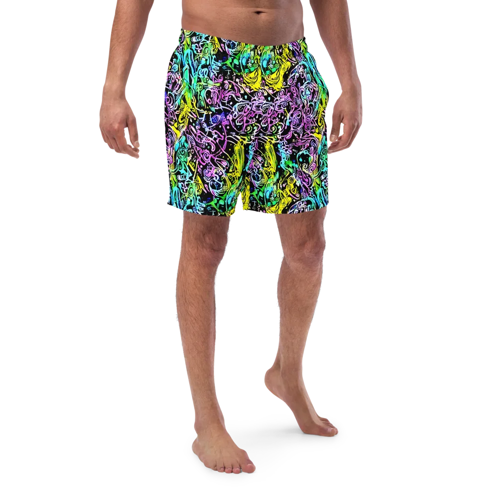 Psychic Graffiti on Swim Trunks — Front