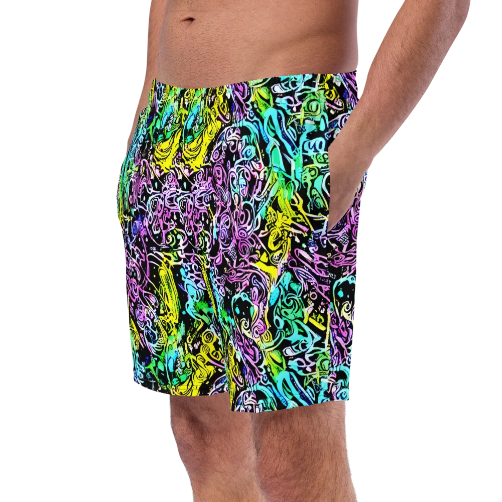 Psychic Graffiti on Swim Trunks — Left Front