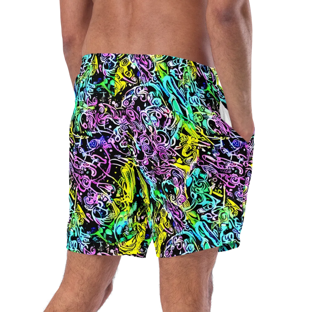 Psychic Graffiti on Swim Trunks — Right Back
