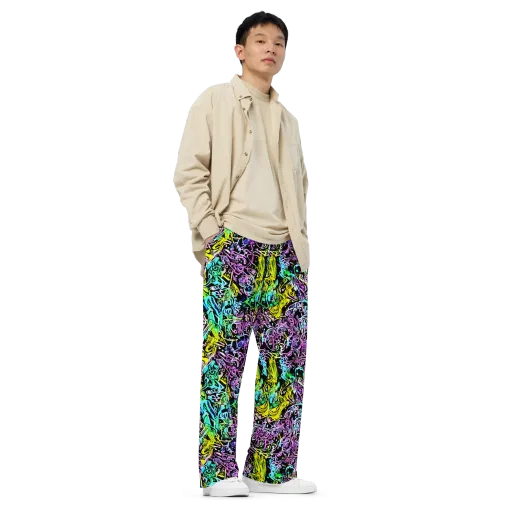 Psychic Graffiti on a Wide-Leg Pants