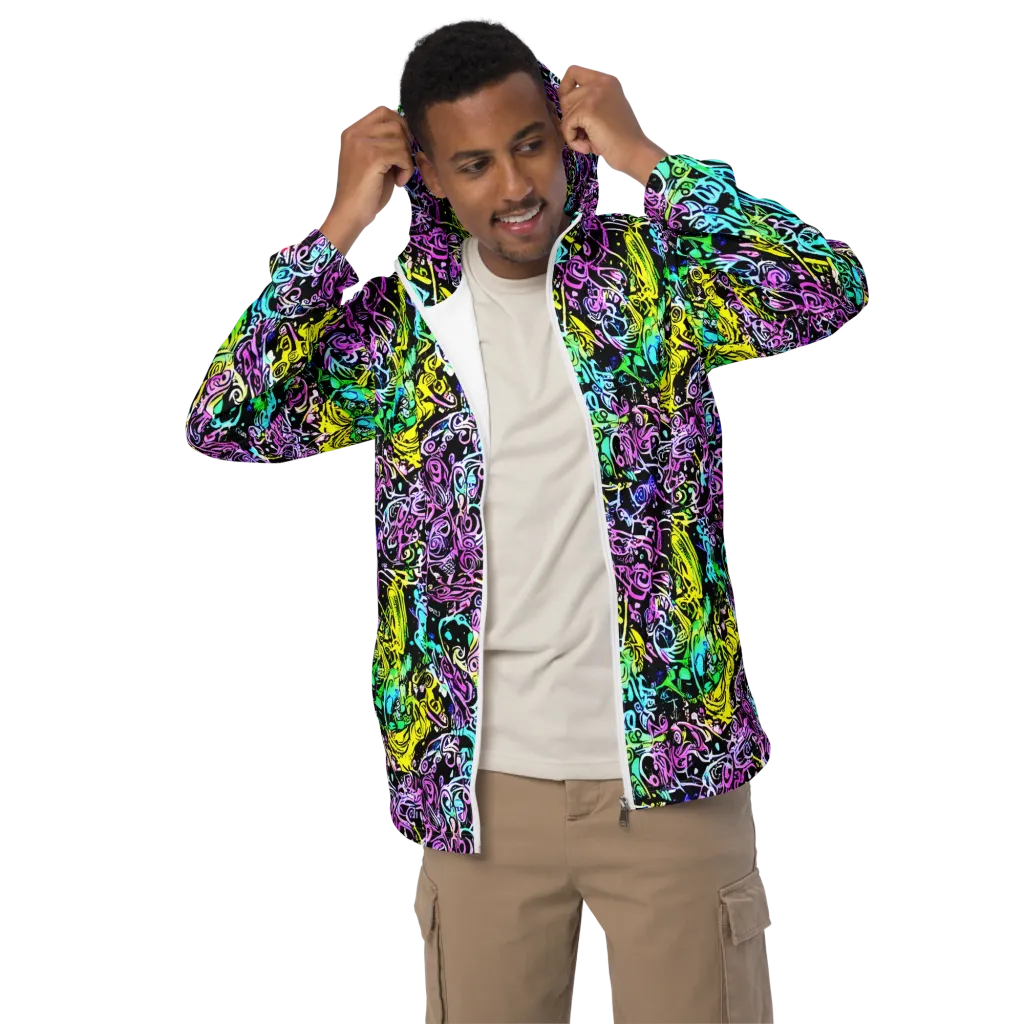 Psychic Graffiti on Men's Windbreaker — Front