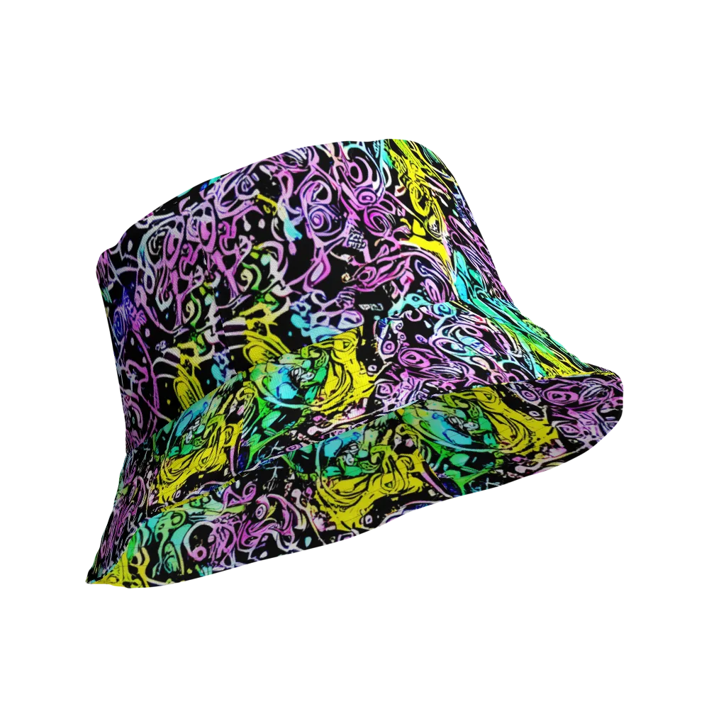 Psychic Graffiti on Reversible Bucket Hat — Product details Outside
