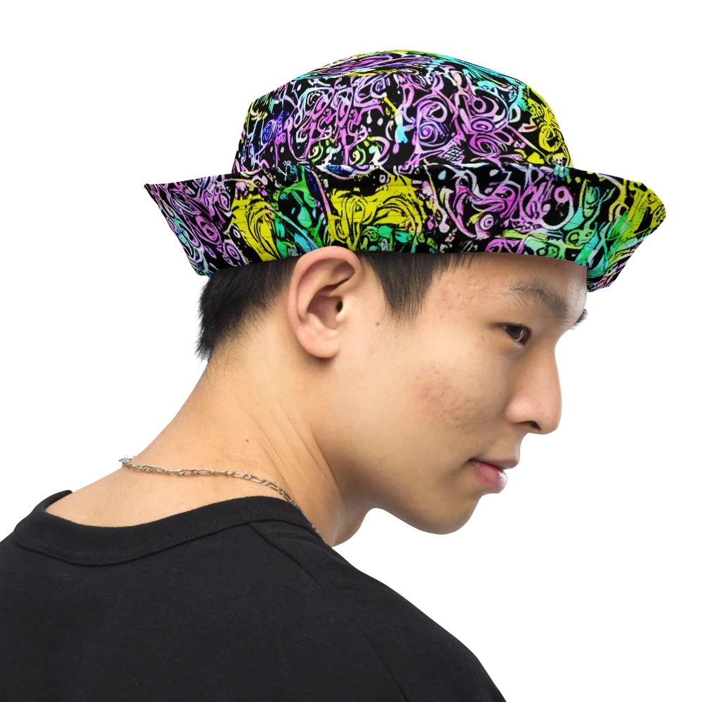 Psychic Graffiti on Reversible Bucket Hat — Right Outside