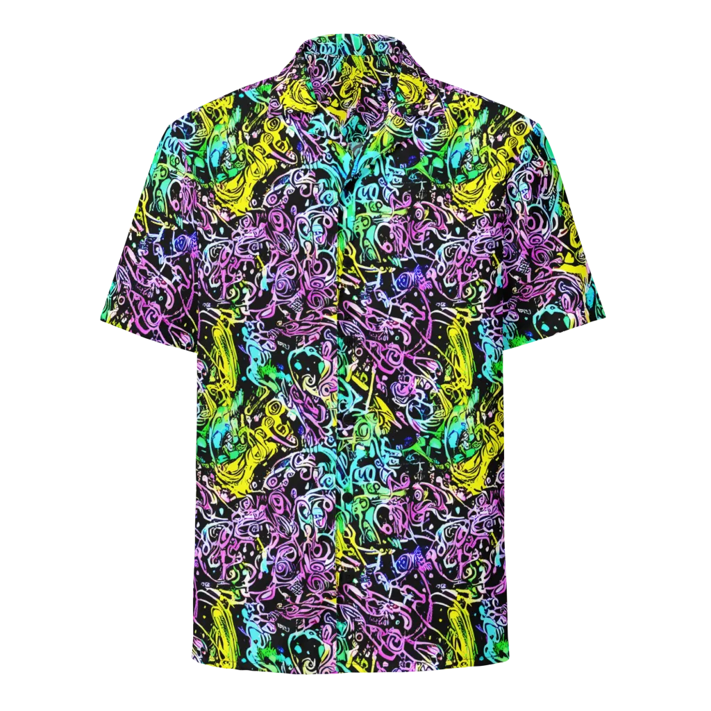 Psychic Graffiti on Button Shirt — Front