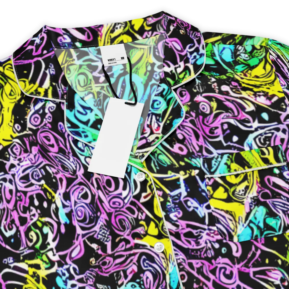 Psychic Graffiti on Women's Short Sleeve Pajama Top — Product details