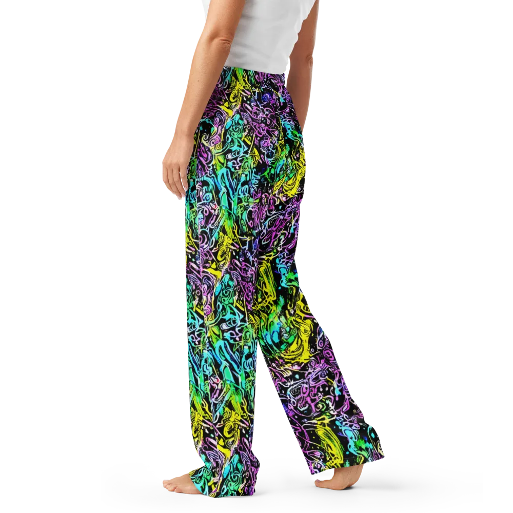 Psychic Graffiti on Women's Pajama Pants — Left