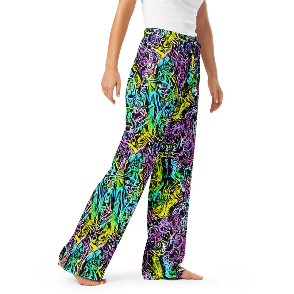 Psychic Graffiti on Women's Pajama Pants — Right Front