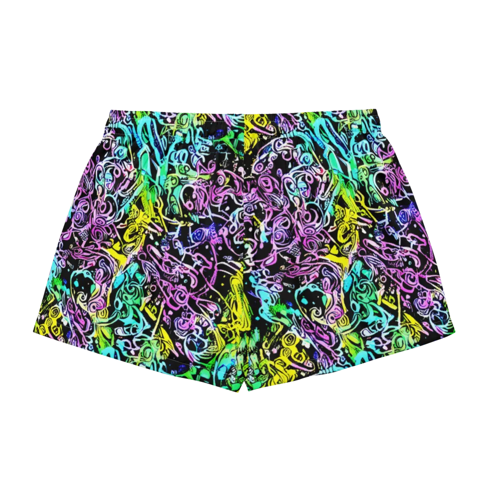 Psychic Graffiti on Women's Pajama Shorts — Back