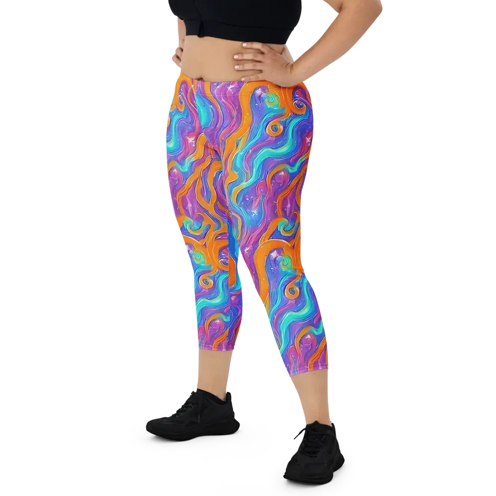 Citrus Coil on Capri Leggings — Front